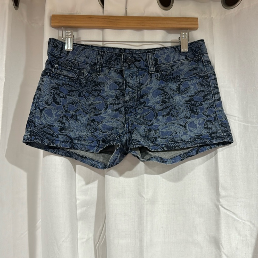 Tory Burch Blue Patterned Women's Shorts